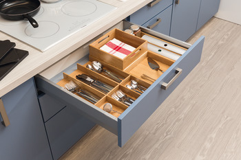 Knife block, Drawer compartment system, universal, flexible