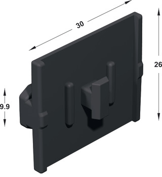 Retaining clip, for Häfele AXILO™ 78 plinth adjusting fitting system