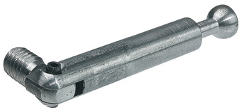 Mitre-joint connector, with joint, for installation on one side, M6 thread