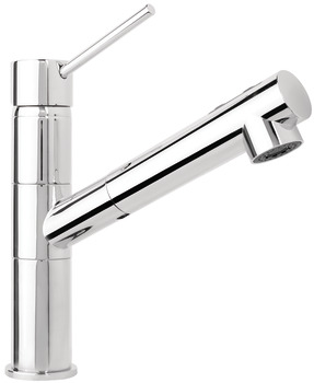 mixer tap, Chrome plated pull out spray short
