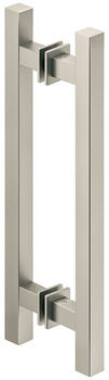 Flush pull handle for sliding doors, Aluminium, two-sided, square