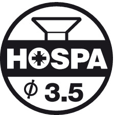 Hospa, 3.5, countersunk head 