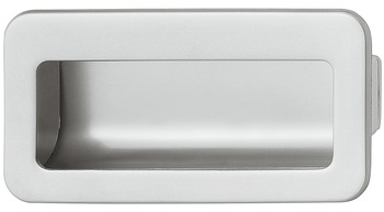 Flush pull handle, zinc alloy, rectangular