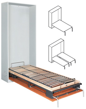 Foldaway bed fitting, Bettlift, for end mounting, single, double or French bed
