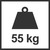 55 kg