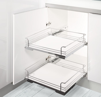 Spacer bar, for internal drawer box with railing