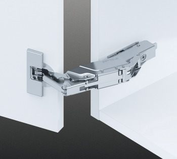 Concealed hinge, Grass Tiomos, opening angle 160°, half overlay mounting/twin mounting