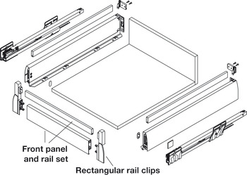 Panel brackets, For panel with rectangular gallery rail, for Grass Nova Pro Classic