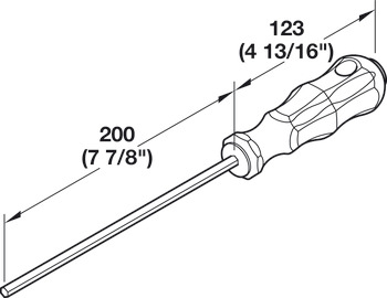 Extension, for Häfele AXILO<sup>®</sup> 78 adjusting tool