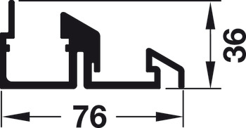 Double guide track, For screw fixing