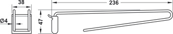 Tumbler holder, for suspending glasses, for Labos wall system