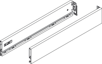Drawer sides, Vionaro, height 89 mm, steel