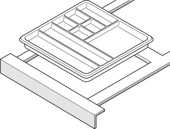 Pencil tray, With rim, with 11 compartments
