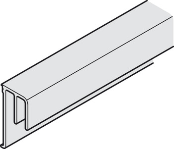 Double guide track, for guide rail, in front of base panel, for screw fixing