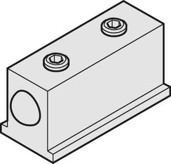 Door buffer, For guide track (24 x 24 mm)