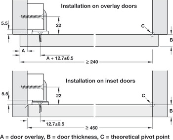 Furniture lock, EFL 1/1C, Dialock, mains-operated lock