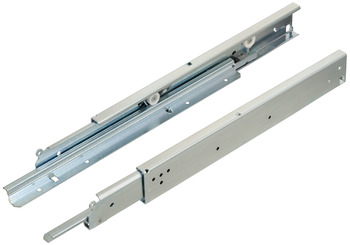 Roller runners, full extension, load-bearing capacity up to 200 kg, steel, for surface mounting