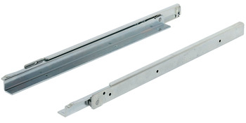 Roller runners, single extension, load-bearing capacity up to 100 kg, steel, for surface mounting