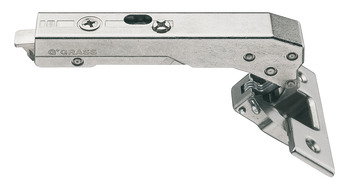 Concealed hinge, Grass Tiomos 110°, for blind corner applications, inset mounting
