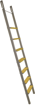 Service+ hook-in ladder made to measure, Service+ made to measure, made from aluminium, steps veneer laminated wood, birch