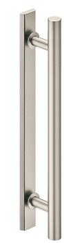 Flush pull handle for sliding doors, Aluminium, one-sided, round